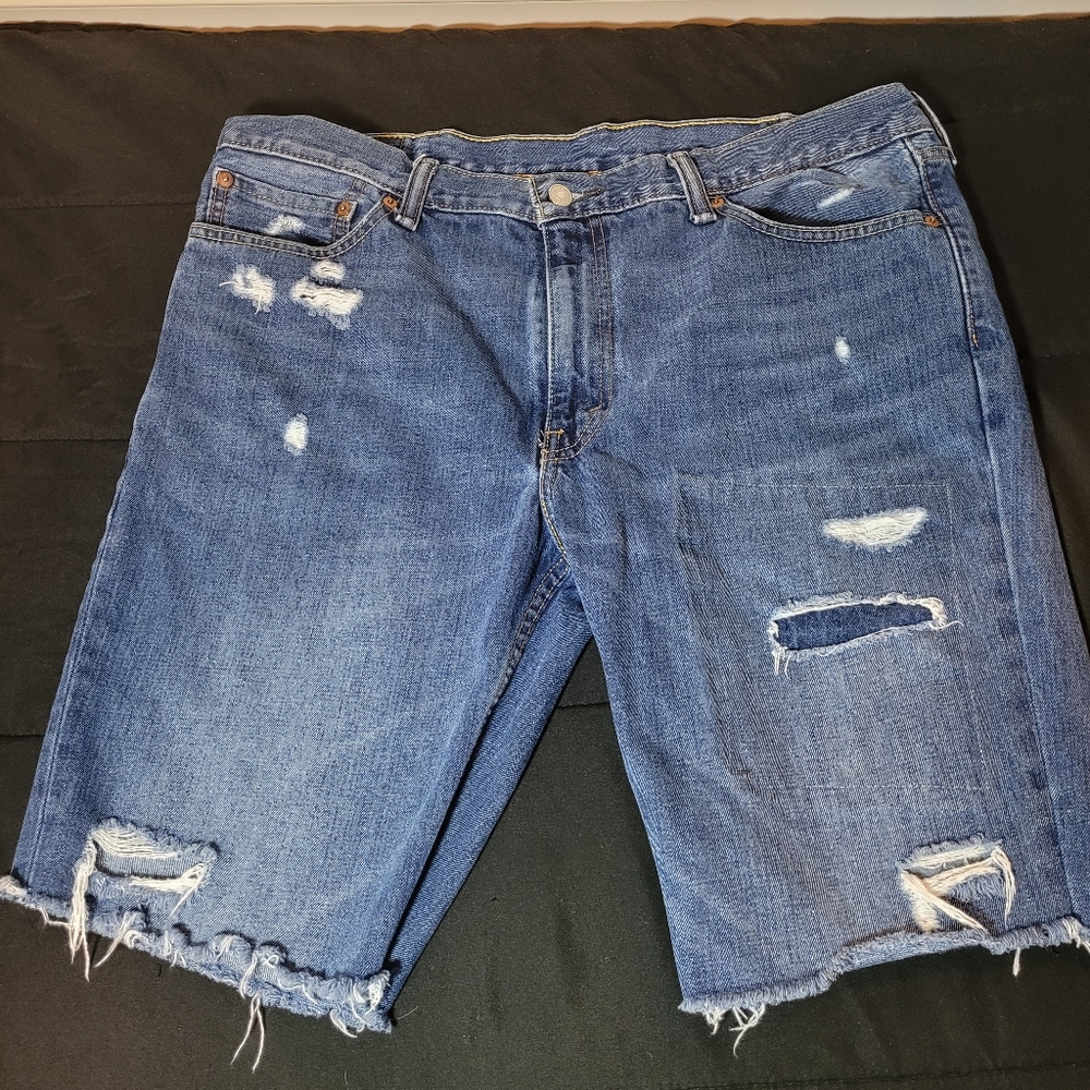 Men levi Denim Blue Shorts Size 38